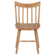 Pyra Dining Side Chair Set of 2 | Windsor Style Slatted Back | Brown