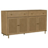 Fij Sideboard Server | 2 Drawers | 4 Rattan Cane Woven Doors | 65" Brown