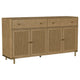 Fij Sideboard Server | 2 Drawers | 4 Rattan Cane Woven Doors | 65" Brown