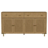 Fij Sideboard Server | 2 Drawers | 4 Rattan Cane Woven Doors | 65" Brown