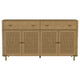 Fij Sideboard Server | 2 Drawers | 4 Rattan Cane Woven Doors | 65" Brown