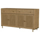 Fij Sideboard Server | 2 Drawers | 4 Rattan Cane Woven Doors | 65" Brown
