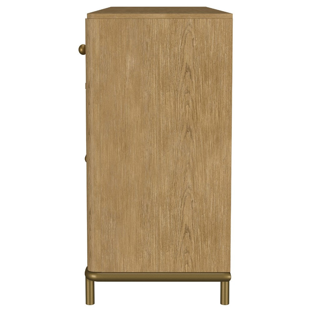 Fij Sideboard Server | 2 Drawers | 4 Rattan Cane Woven Doors | 65" Brown