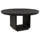 Lina Dining Table | 60" Round Top | Open Square Base | Burnished Black
