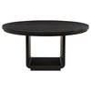 Lina Dining Table | 60" Round Top | Open Square Base | Burnished Black