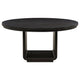 Lina Dining Table | 60" Round Top | Open Square Base | Burnished Black