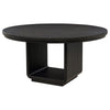 Lina Dining Table | 60" Round Top | Open Square Base | Burnished Black
