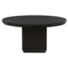 Lina Dining Table | 60" Round Top | Open Square Base | Burnished Black