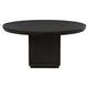 Lina Dining Table | 60" Round Top | Open Square Base | Burnished Black