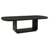 Lina Dining Table | 78-96" Extendable Top | Open Base | Burnished Black