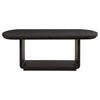 Lina Dining Table | 78-96" Extendable Top | Open Base | Burnished Black