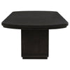 Lina Dining Table | 78-96" Extendable Top | Open Base | Burnished Black