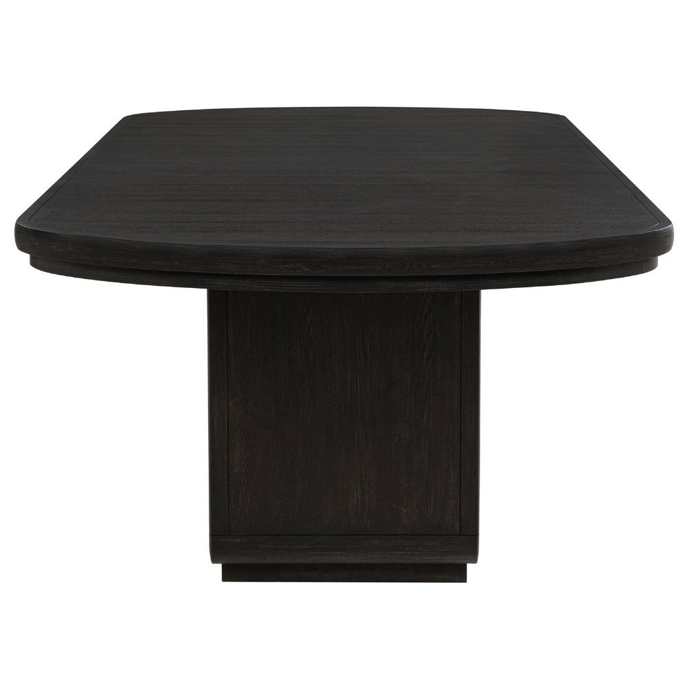 Lina Dining Table | 78-96" Extendable Top | Open Base | Burnished Black