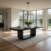 Lina Dining Table | 78-96" Extendable Top | Open Base | Burnished Black