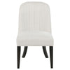 Lina Dining Side Chair Set of 2 | Cream Upholstery | Brunished Black