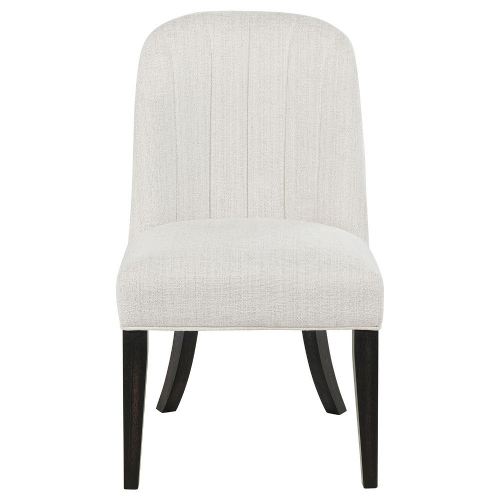 Lina Dining Side Chair Set of 2 | Cream Upholstery | Brunished Black