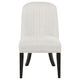 Lina Dining Side Chair Set of 2 | Cream Upholstery | Brunished Black