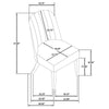 Lina Dining Side Chair Set of 2 | Cream Upholstery | Brunished Black