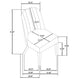 Lina Dining Side Chair Set of 2 | Cream Upholstery | Brunished Black