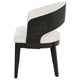Lina Dining Arm Chair Set of 2 | Cream Barrel Back | Brunished Black