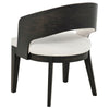 Lina Dining Arm Chair Set of 2 | Cream Barrel Back | Brunished Black