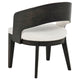 Lina Dining Arm Chair Set of 2 | Cream Barrel Back | Brunished Black