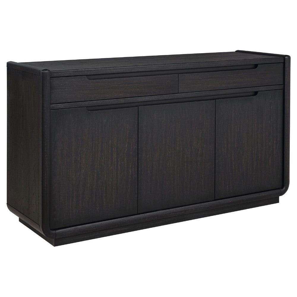 Lina Sideboard Server Console | 3 Doors | 2 Drawers | 64" Burnished Black