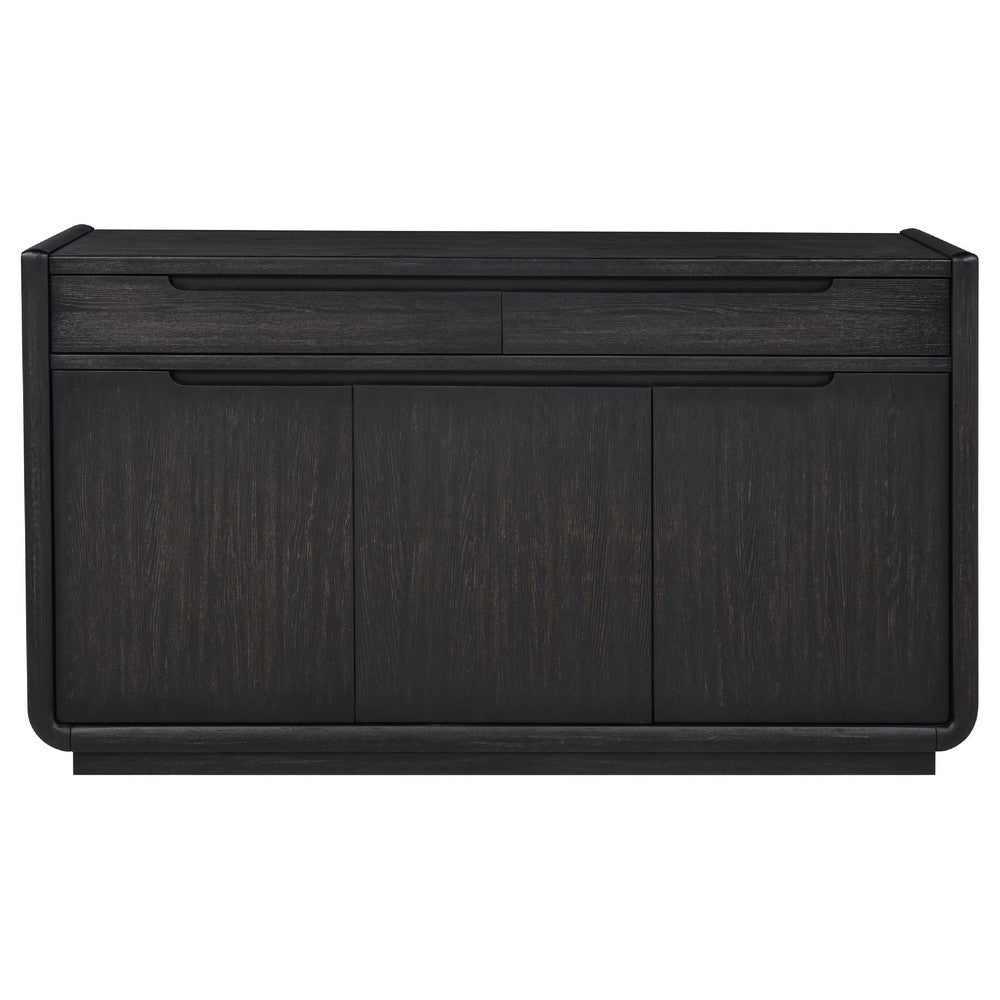 Lina Sideboard Server Console | 3 Doors | 2 Drawers | 64" Burnished Black