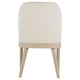 Pira Dining Side Chair Set of 2 | Beige Upholstery | Weathered Brown Mahogany