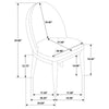 Pira Dining Side Chair Set of 2 | Beige Upholstery | Weathered Brown Mahogany