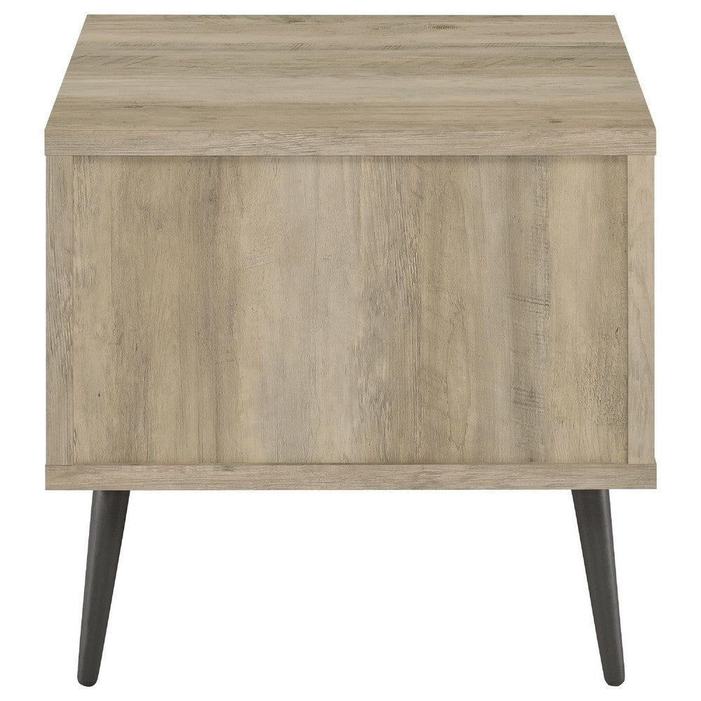 Carly 2Pc Coffee and End Table Set with Storage | Distressed Brown Wood