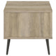 Carly 2Pc Coffee and End Table Set with Storage | Distressed Brown Wood