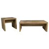 Nette 2Pc Coffee and End Table Set | Rustic Mango Finish | Brown Wood