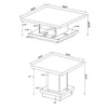 Reese 3Pc Square Coffee and End Tables Set | Tiered Design | Brown Wood