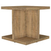 Chet 2Pc Coffee & End Table Set | Open Cube Base | Distressed Mango Wood