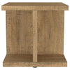 Chet 2Pc Coffee & End Table Set | Open Cube Base | Distressed Mango Wood