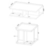 Chet 2Pc Coffee & End Table Set | Open Cube Base | Distressed Mango Wood