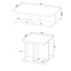 Chet 2Pc Coffee & End Table Set | Open Cube Base | Distressed Mango Wood