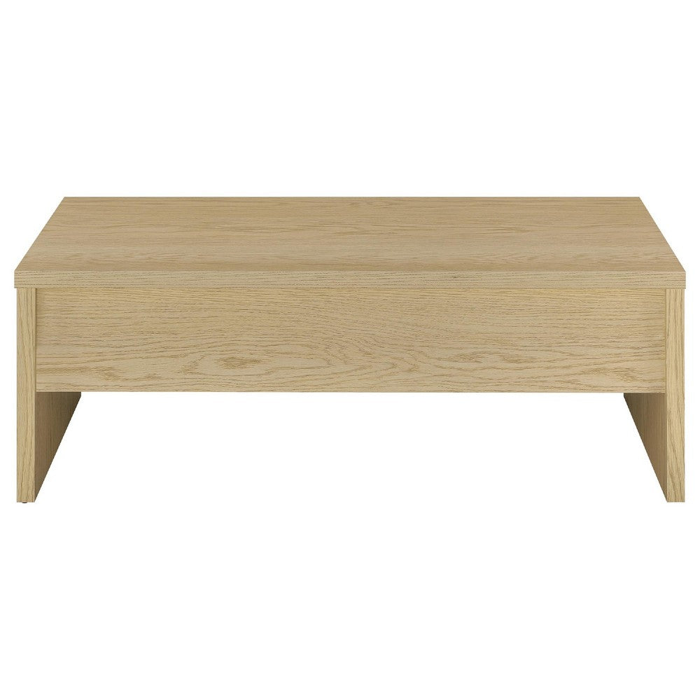 Kerra 2Pc Lift-Top Coffee Table and End Table Set | Light Oak Wood