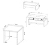 Kerra 2Pc Lift-Top Coffee Table and End Table Set | Light Oak Wood