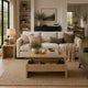 Kerra 2Pc Lift-Top Coffee Table and End Table Set | Light Oak Wood
