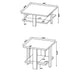 Dew 2Pc Coffee and End Table Set with Lower Shelf | Mango Brown Wood