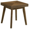 Layla 2Pc Square Coffee and End Table Set | Angled Legs | Walnut Wood