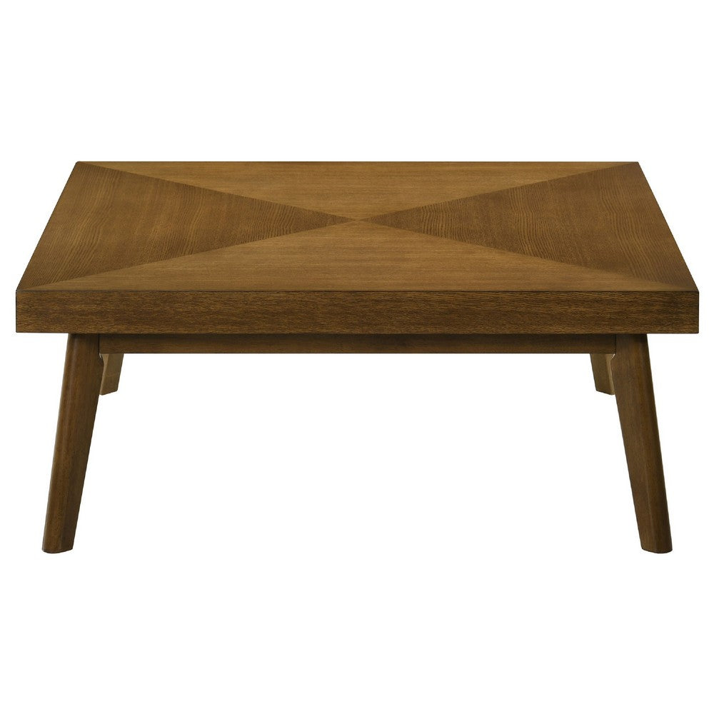 Layla 2Pc Square Coffee and End Table Set | Angled Legs | Walnut Wood