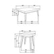 Layla 2Pc Square Coffee and End Table Set | Angled Legs | Walnut Wood