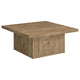Darla 2Pc Square Coffee-End Table Set | Block Base | Mango Brown Wood