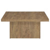 Darla 2Pc Square Coffee-End Table Set | Block Base | Mango Brown Wood