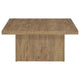 Darla 2Pc Square Coffee-End Table Set | Block Base | Mango Brown Wood