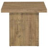 Darla 2Pc Square Coffee-End Table Set | Block Base | Mango Brown Wood