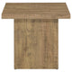 Darla 2Pc Square Coffee-End Table Set | Block Base | Mango Brown Wood